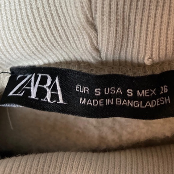 Zara Sweatshirt With A Turtleneck Taupe Beige sz Small Cozywear Loungewe… - Picture 2 of 4